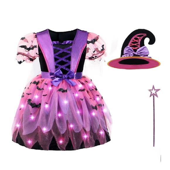 Spooktacular Creations Witch Costume Light Up Tutu 3T - Picture 1 of 4